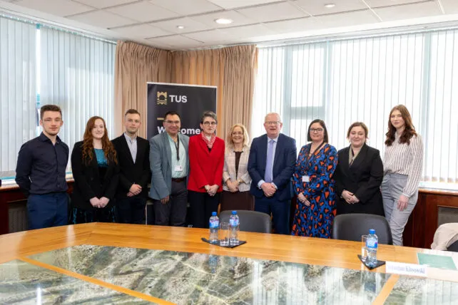 Polish Ambassador to Ireland H.E. Anna Sochańska visits TUS Athlone campus to meet with members of its thriving Polish community. Photo: Nathan Cafolla.