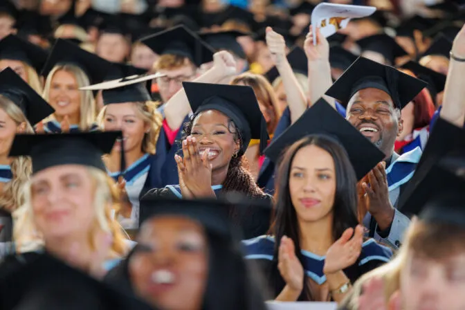 International students at a TUS graduation ceremony.