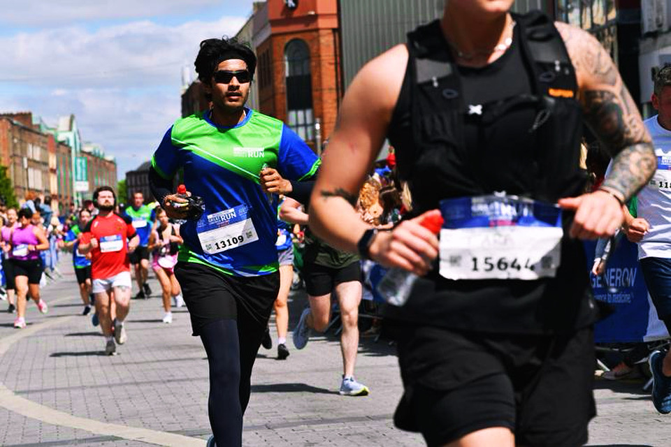 Siddarth running in the Limerick Marathon Run