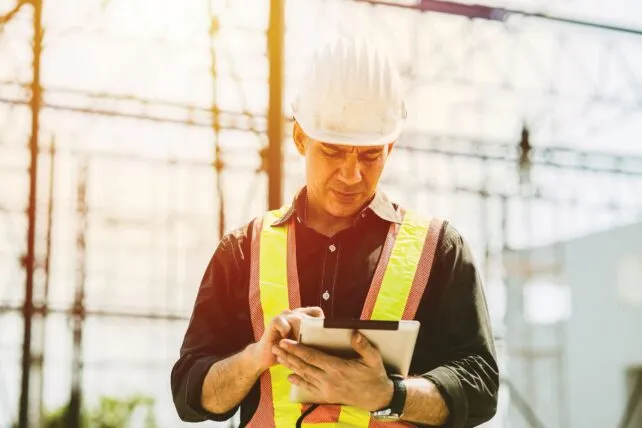 Man using Tablet